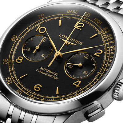 Longines Record Black Matt Dial Men 40mm