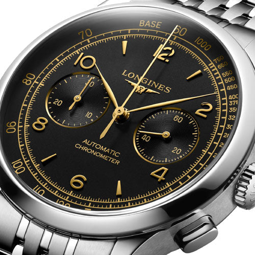 Longines Record Black Matt Dial Men 40mm
