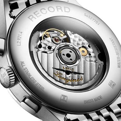 Longines Record Black Matt Dial Men 40mm