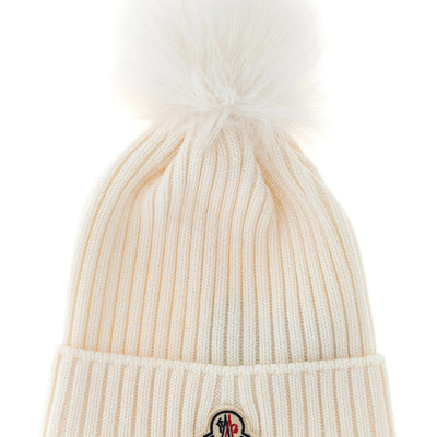 Moncler Enfant Pon Pon Wool Beanie