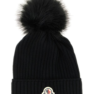 Moncler Enfant Pon Pon Wool Beanie
