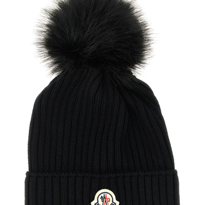 Moncler Enfant Pon Pon Wool Beanie