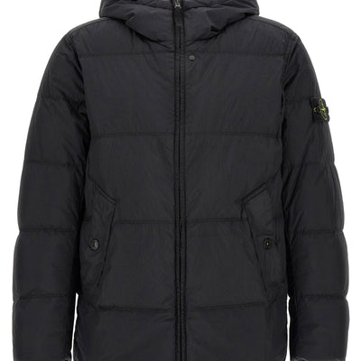 Stone Island Ruffled Effect Down Jacket