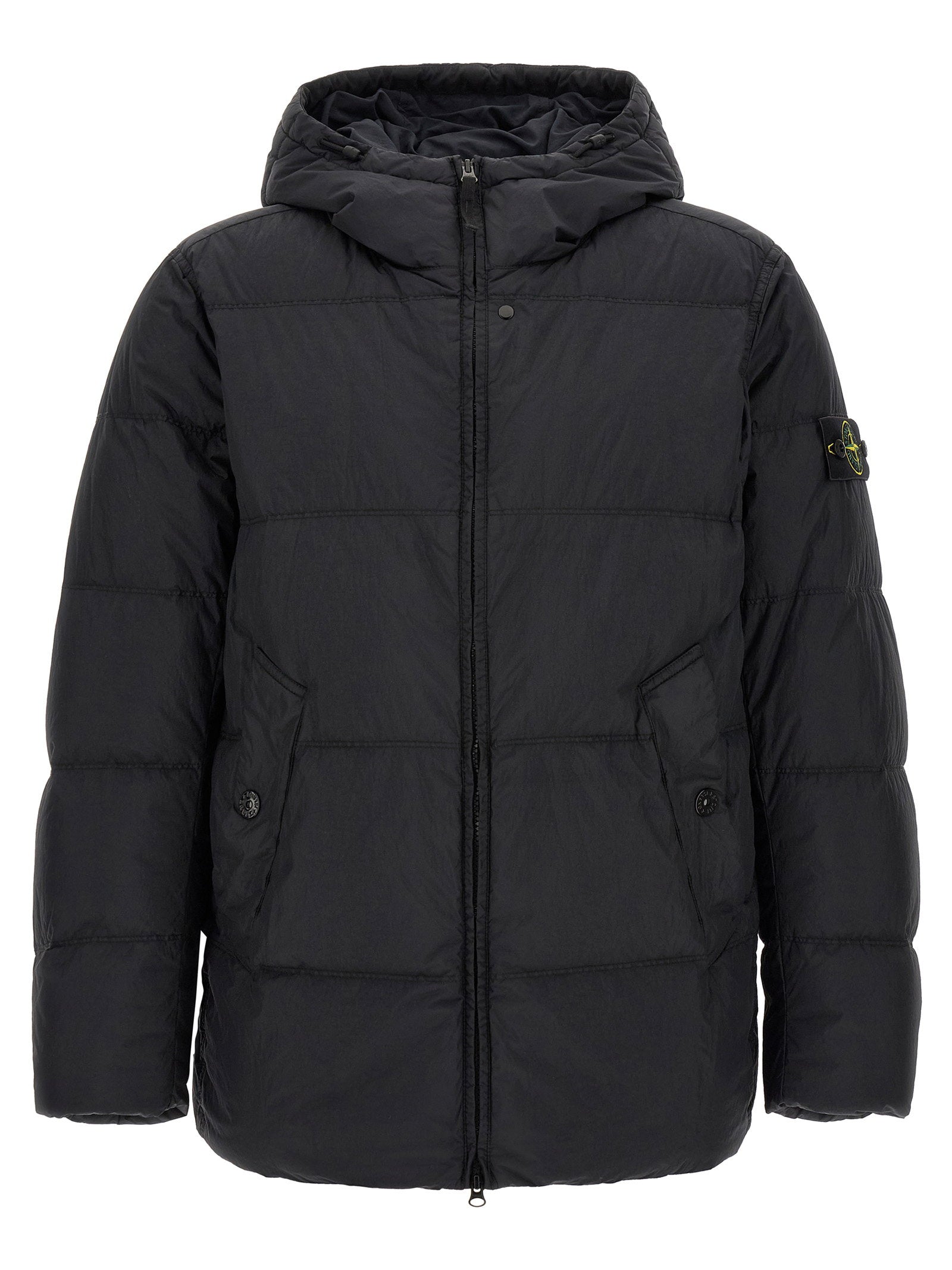Stone Island Ruffled Effect Down Jacket