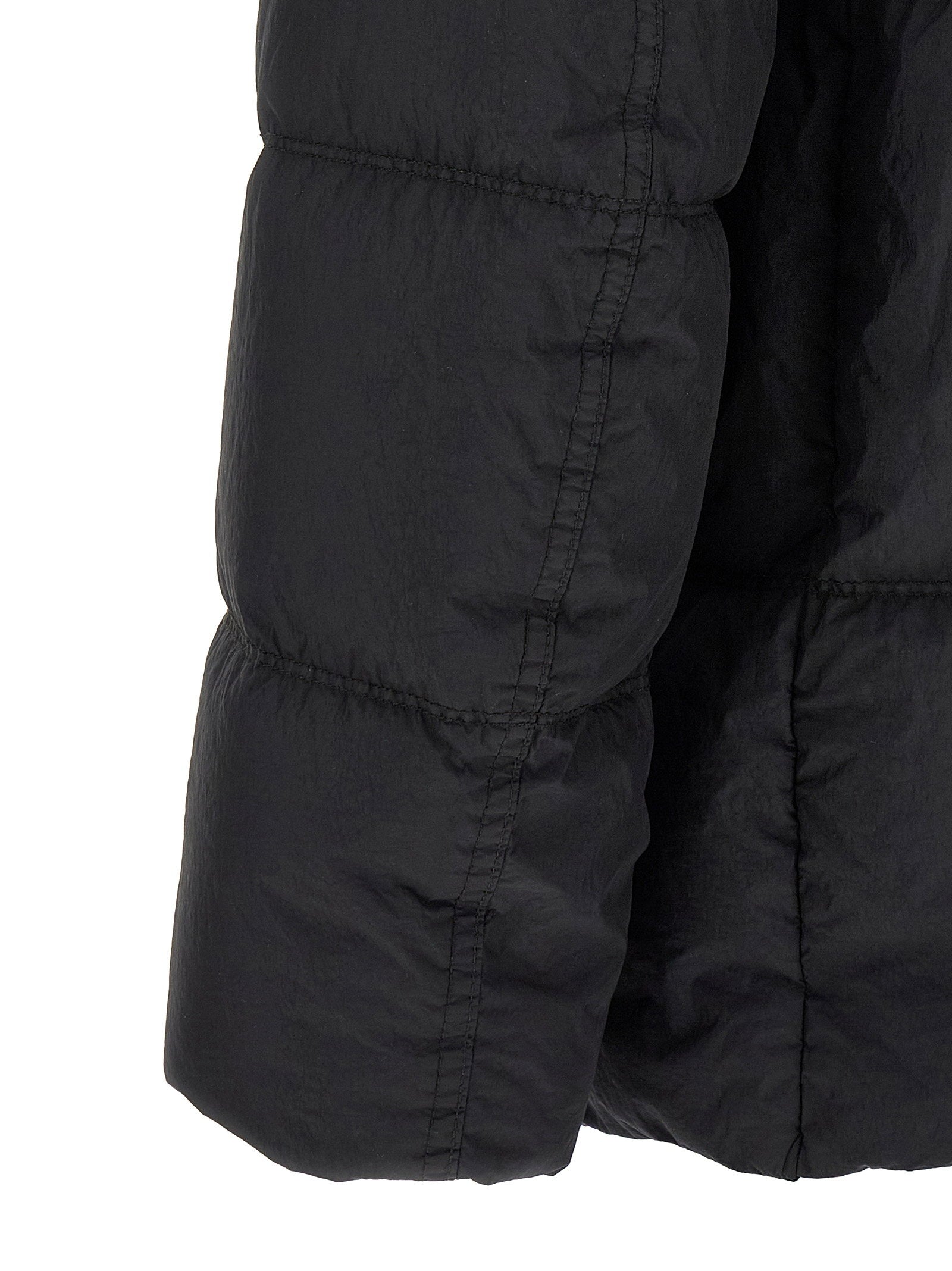 Stone Island Ruffled Effect Down Jacket