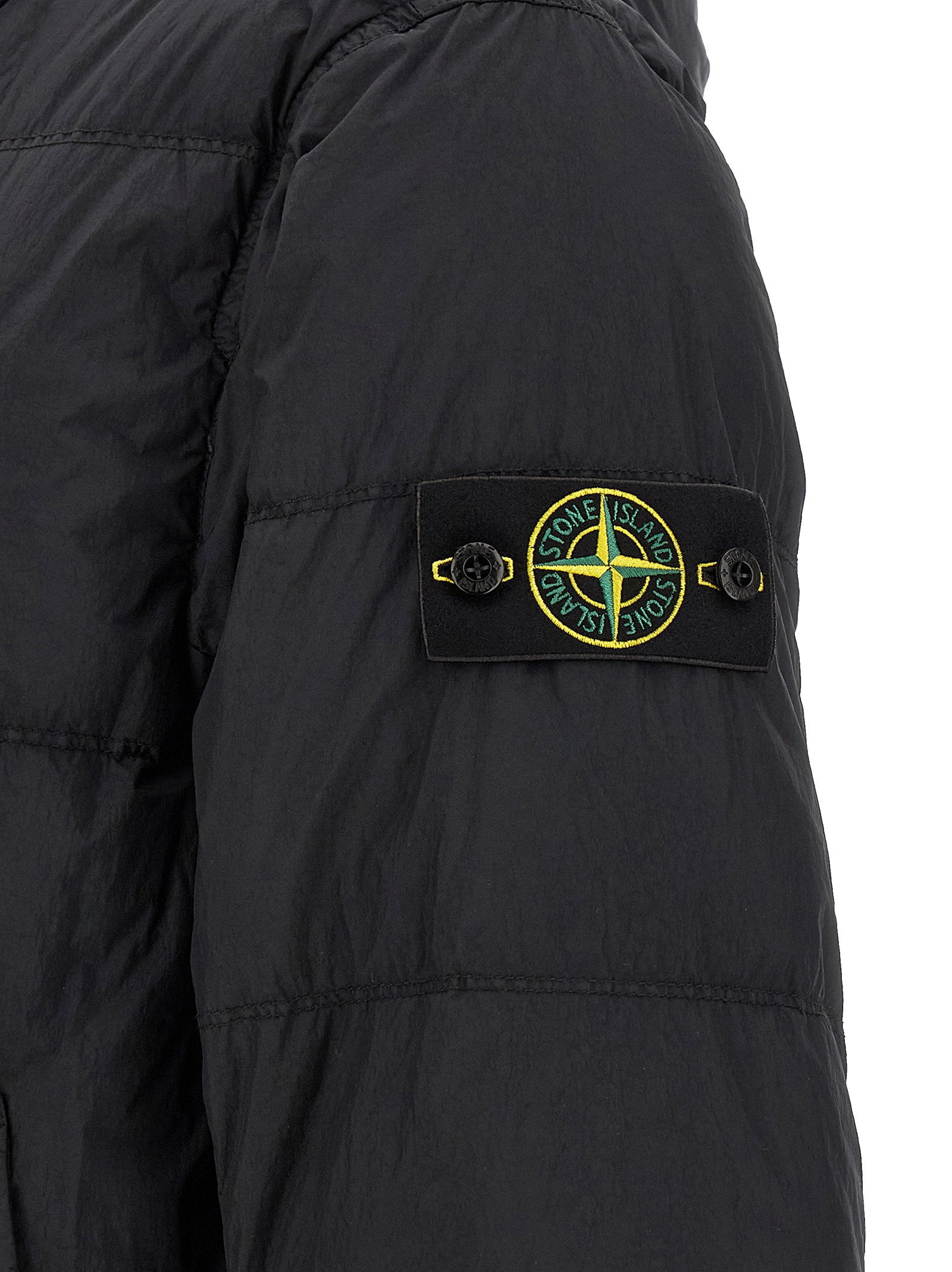 Stone Island Ruffled Effect Down Jacket