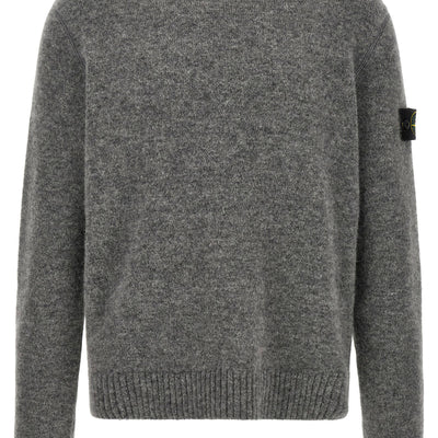 Stone Island 5100050 Crew Neck Sweater With Logo Badge