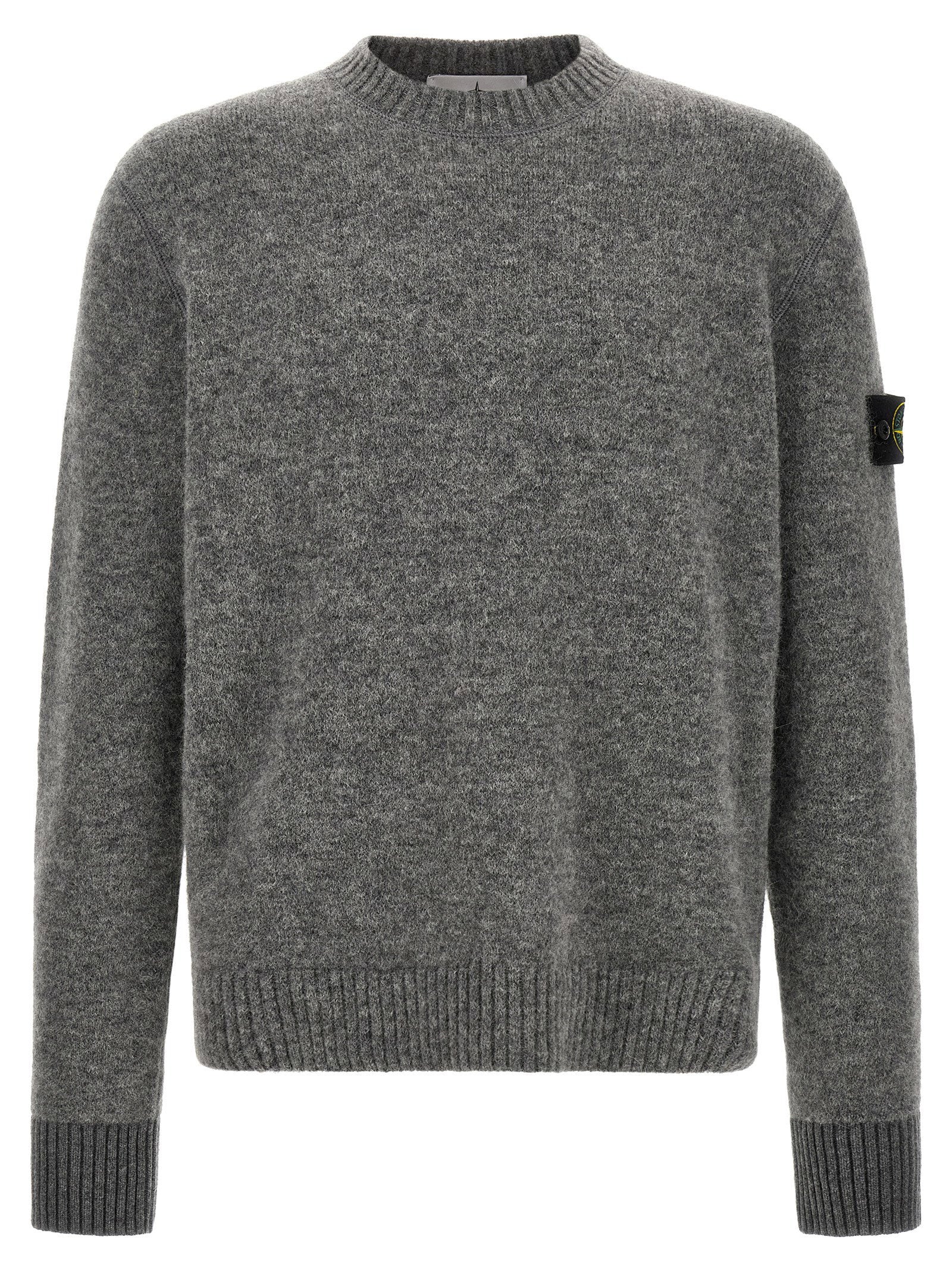 Stone Island 5100050 Crew Neck Sweater With Logo Badge