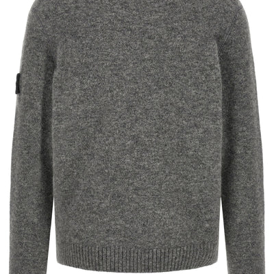 Stone Island 5100050 Crew Neck Sweater With Logo Badge