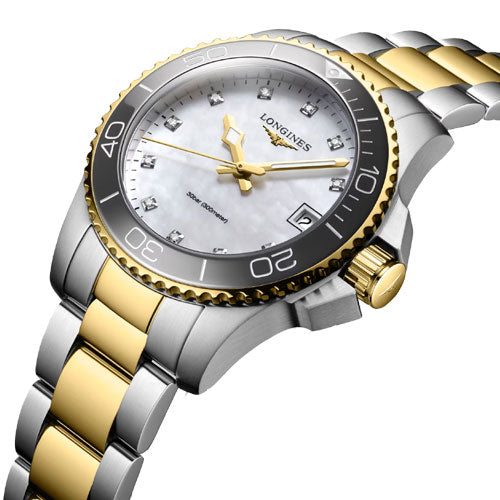 Longines Hydroconquest White Mother-Of-Pearl Dial Women 32mm