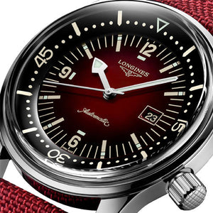 Longines Legend Diver Unisex Watch Bordeaux Dial & Strap