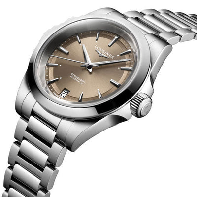 Longines Conquest Sunray Brown Dial Women 34mm