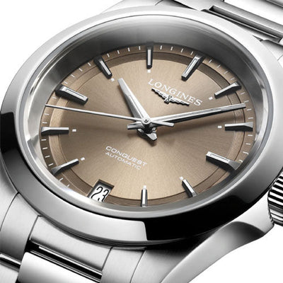 Longines Conquest Sunray Brown Dial Women 34mm