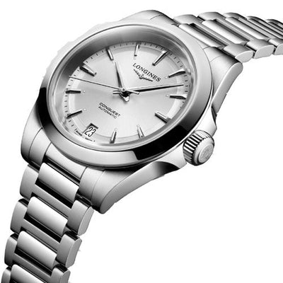 Longines Conquest Sunray Silver Dial Women 34mm