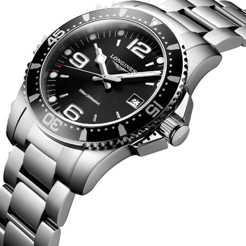 Longines Hydroconquest Sunray Black Dial Men 41mm