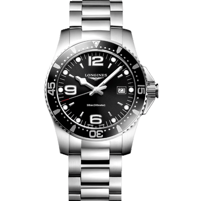 Longines Hydroconquest Sunray Black Dial Men 41mm