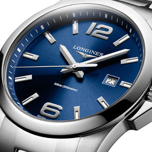 Longines Conquest Sunray Blue Dial Men 43mm