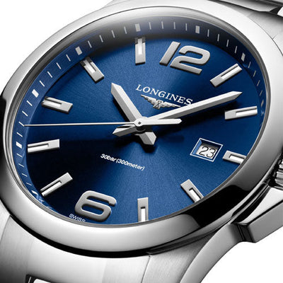 Longines Conquest Sunray Blue Dial Men 43mm