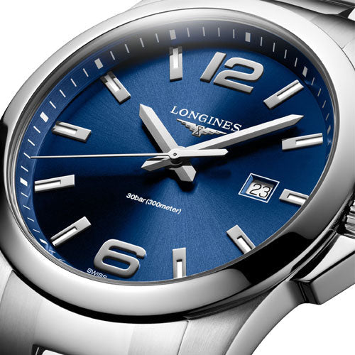 Longines Conquest Sunray Blue Dial Men 43mm