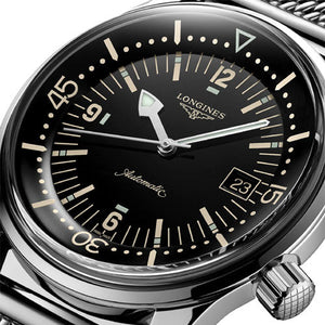 Longines Legend Automatic Black Dial & Chain 42 MM Watch for Men