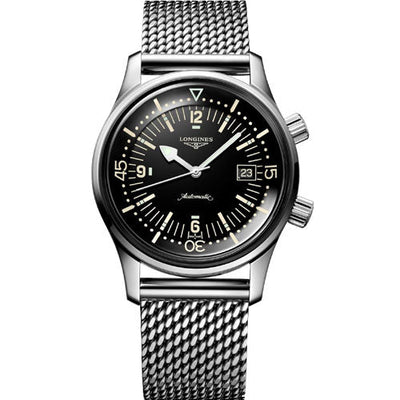Longines Legend Automatic Black Dial & Chain 42 MM Watch for Men