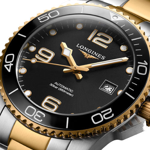 Longines Hydroconquest Sunray Black Dial Men 41mm