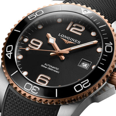 Longines Hydroconquest Sunray Black Dial Men 41mm