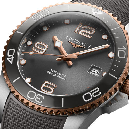 Longines Hydroconquest Sunray Grey Dial Men 41mm