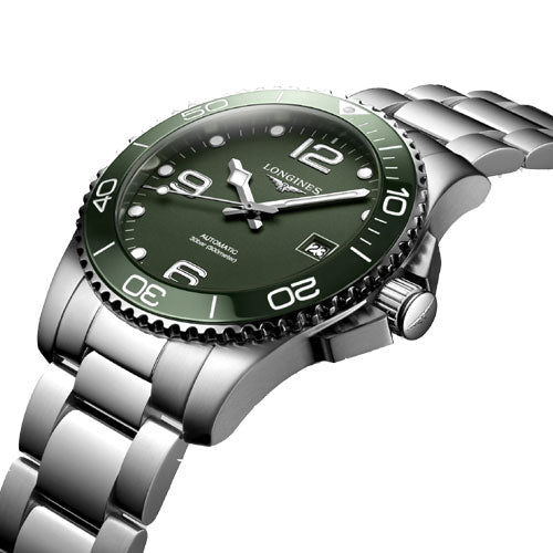 Longines Hydroconquest Green Matt Dial Men 41mm