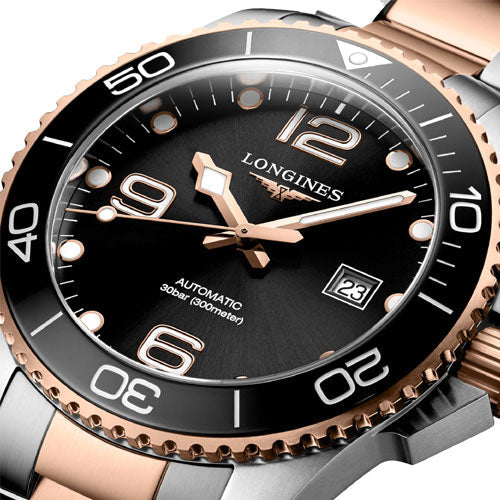 Longines Hydroconquest Sunray Black Dial Men 43mm
