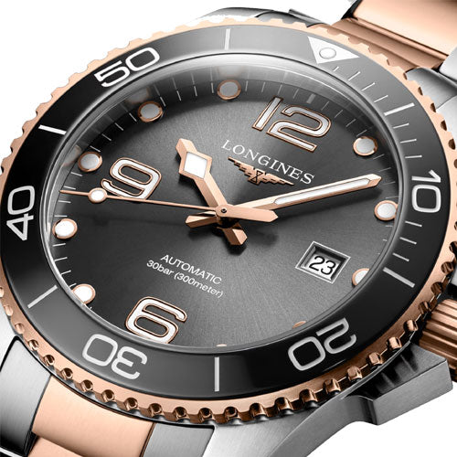 Longines Hydroconquest Sunray Grey Dial Men 43mm