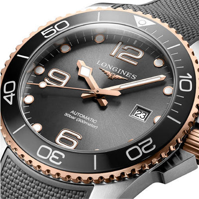Longines Hydroconquest Sunray Grey Dial Men 43mm