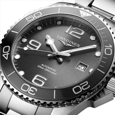 Longines Hydroconquest Sunray Grey Dial Men 43mm