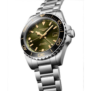 Longines Hydroconquest Gmt Sunray Green Dial Men 41mm