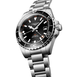 Longines Hydroconquest Gmt Sunray Black Dial Men 41mm