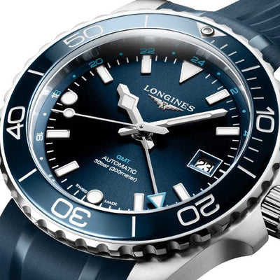 Longines Hydroconquest Gmt Sunray Blue Dial Men 41mm