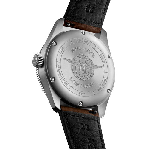Longines Spirit Zulu Time Black Matt Dial Men 42mm