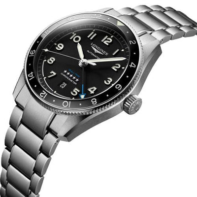 Longines Spirit Zulu Time Black Matt Dial Men 42mm