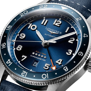 Longines Spirit Zulu Time Sunray Blue Dial Men 42mm