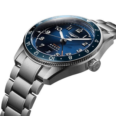 Longines Spirit Zulu Time Sunray Blue Dial Men 42mm