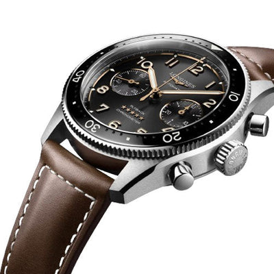 Longines Spirit Flyback Sunray Black Dial Men 42mm