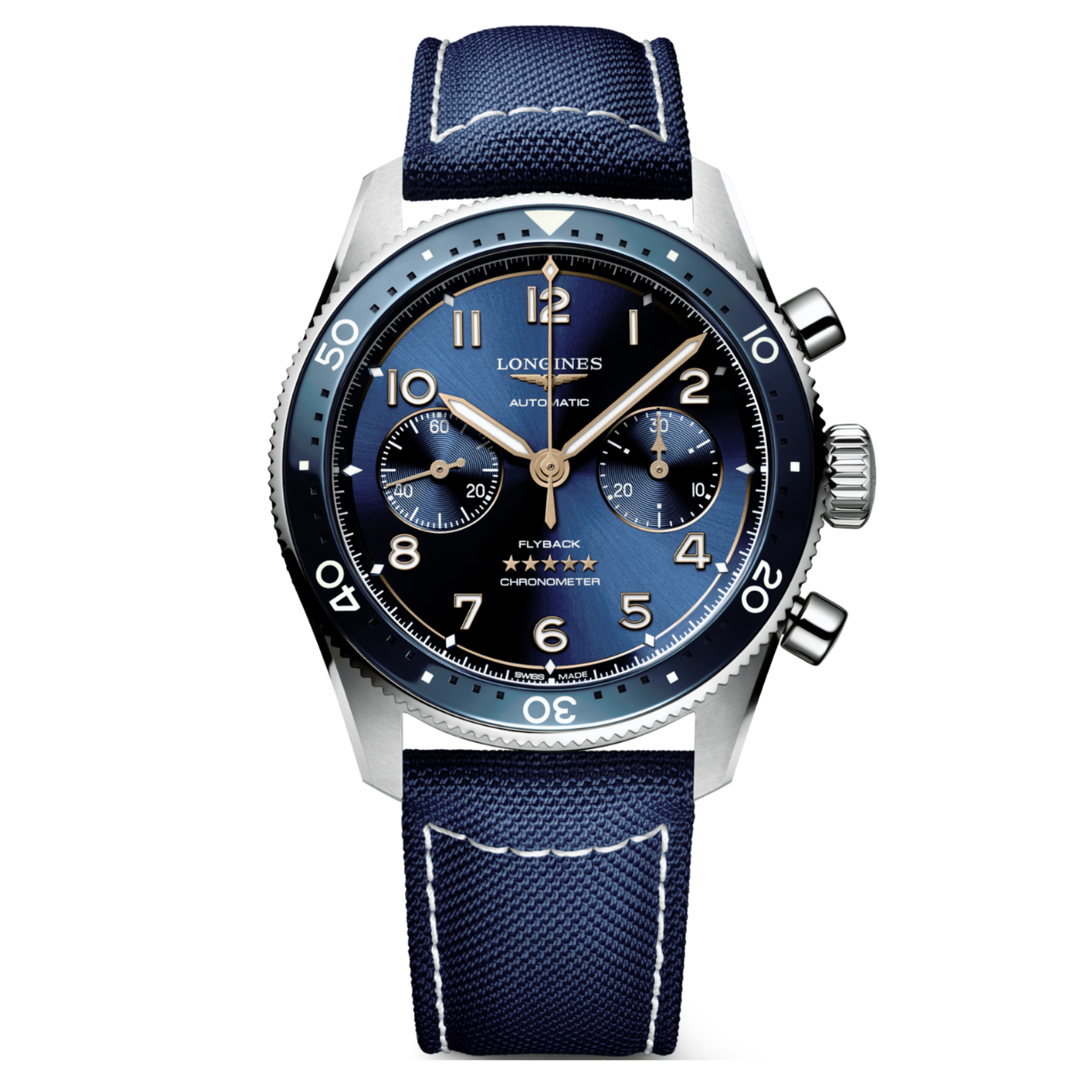 Longines Spirit Flyback Sunray blue Dial Men 42mm