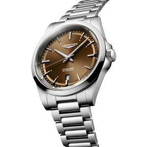 Longines Conquest Sunray brown Dial Men 41mm