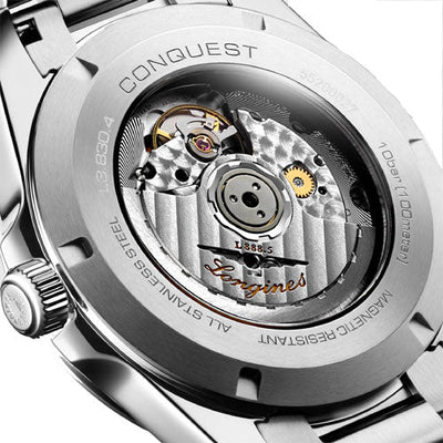 Longines Conquest Sunray silver Dial Men 41mm