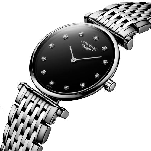 Longines La Grande Classique De Black lacquered dial Women 24mm
