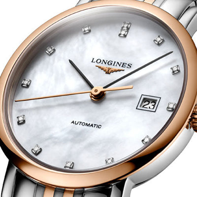 Longines Elegant Collection White mother-of-pearl Dial Women 29mm