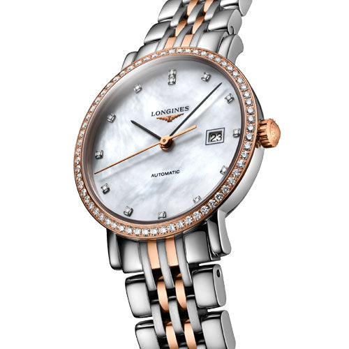 Longines Elegant Collection White Mother-Of-Pearl Dial Women 29mm