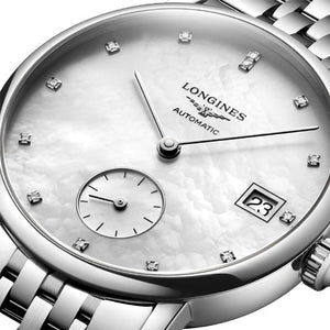 Longines Elegant Collection White mother-of-pearl Dial Women 34.5mm