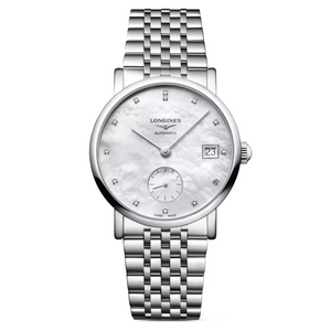Longines Elegant Collection White mother-of-pearl Dial Women 34.5mm