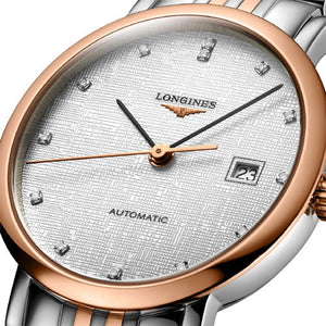 Longines Elegant Collection Striped Silver Dial Men 39mm